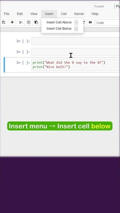 How to Run, Insert or Delete a Cell in Jupyter Notebook - YouTube
