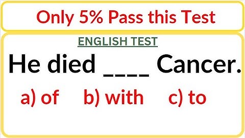 English Mixed Grammar Test  Only 5% can pass the test