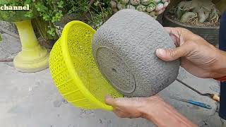 HOW TO MAKE BEAUTIFUL CEMENT POT