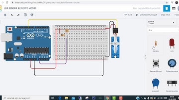 FENTEK KOLEJİ FEN LİSESİ-TİNKERCAD İLE ARDUINO- LDR İLE SERVOMOTOR KONTROLU