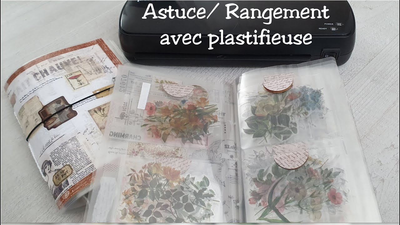 Rangement transparent avec plastifieuse