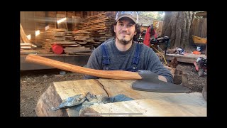 Steambending a handle for an 1800s Broad Axe