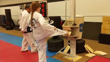 Front Snap Kick Board break l Concho Valley Martial Arts Center