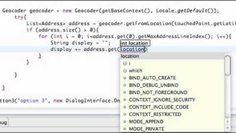 Android Application Development Tutorial   137   Geocoding a Location for an Address