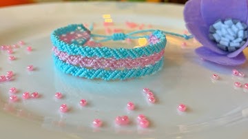DIY Macrame Two Colors Bracelet | Easy Tutorial