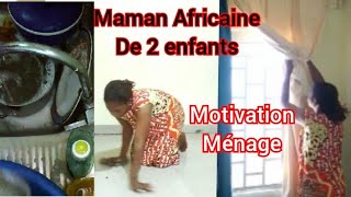 MATINÉE MAMAN AFRICAINE AU FOYER, MAMAN DE 2 ENFANTS|HOUSEWIFE MORNING ROUTINE WITH 2 Kids- CLEANING