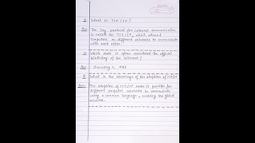 Internet Services  || Class 6 ICSE || Computer || Handwritten notes || PART 1