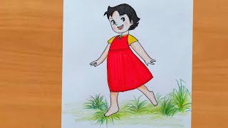 How to draw Heidi girl/ Heidi, girl of the Alps drawing | cartoon drawing| simple art with rose How to draw Heidi girl/ Heidi, girl of the Alps drawing | cartoon drawing| simple art with rose