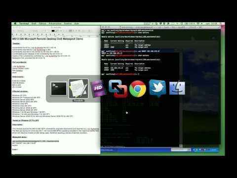 MS12-020 Microsoft Remote Desktop DoS Metasploit Demo