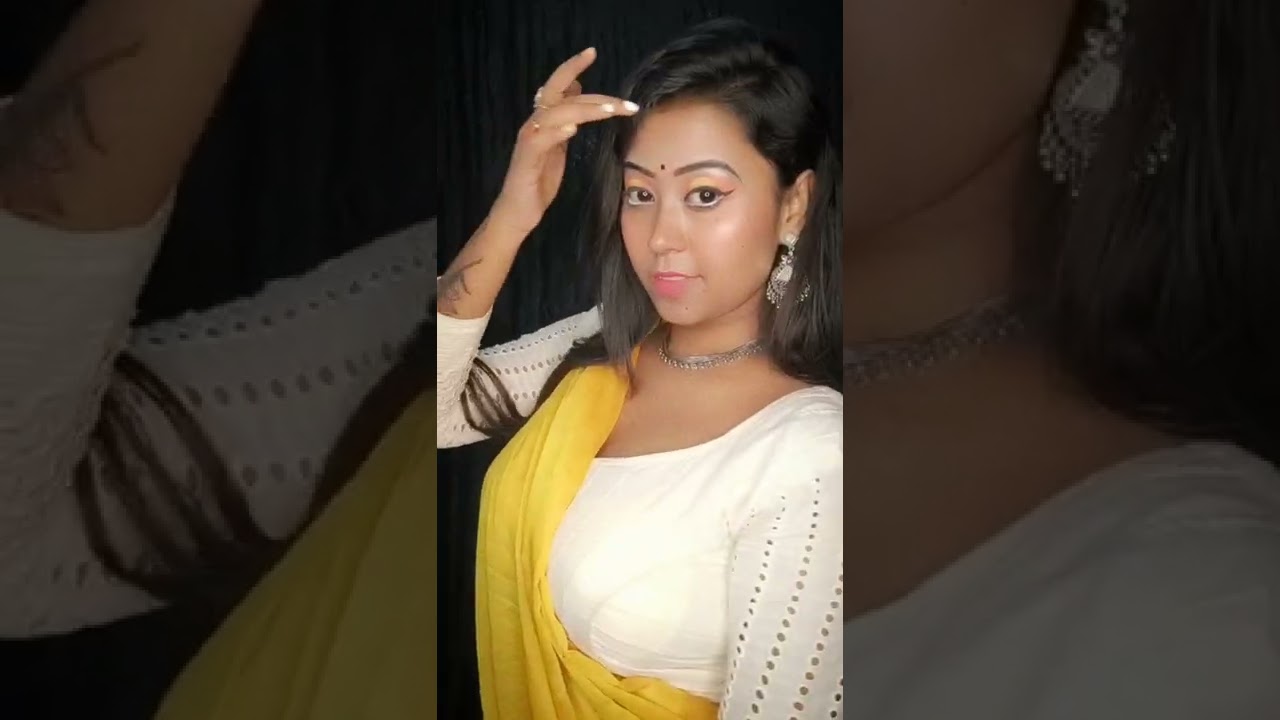 Indian Yellow 💛 Saree Makeup Look 