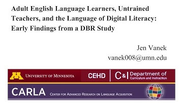 Adult English Language Learners, Untrained Teachers, and the Language of Digital Literacy