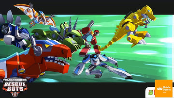 Transformers Rescue Bots Disaster Dash Hero Run #48 Outrun Lava Flows with Epic DinoBots