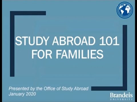 Study Abroad 101 for Brandeis Families