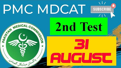 NMDCAT Full Test 31 August 2021 | PMC 2st test mcqs