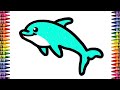 How to draw a dolphin for kids / learn to draw / drawing for children