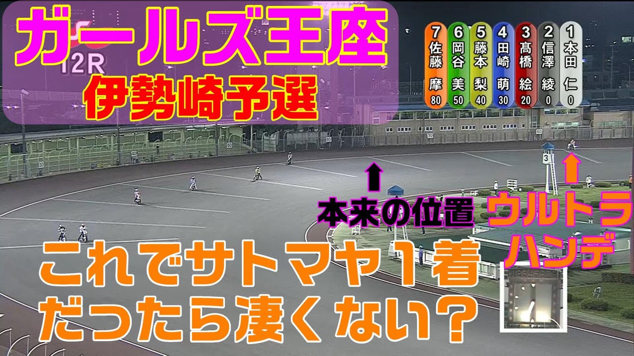 サトマヤ時計見えますか？ ウルトラハンデ！サトマヤが初？鈴木圭一郎、青山周平も未経験？　ガールズ王座 伊勢崎予選　2020.07.31
