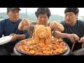 매콤하게 만든 낙지 볶음에 소면까지 쓱싹~(Stir-fried small octopus & Noodles) 요리&먹방!! - Mukbang eating show