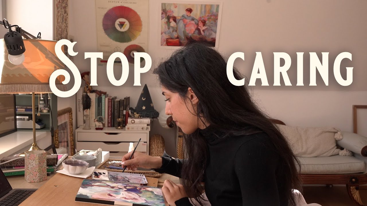 How to Stop Caring what others Think & Believe in Yourself 🌟 Painting + Studio Decoration 🧸 Art Vlog