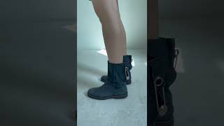 Gianni Versace Suede Medusa Safety Pin Boots