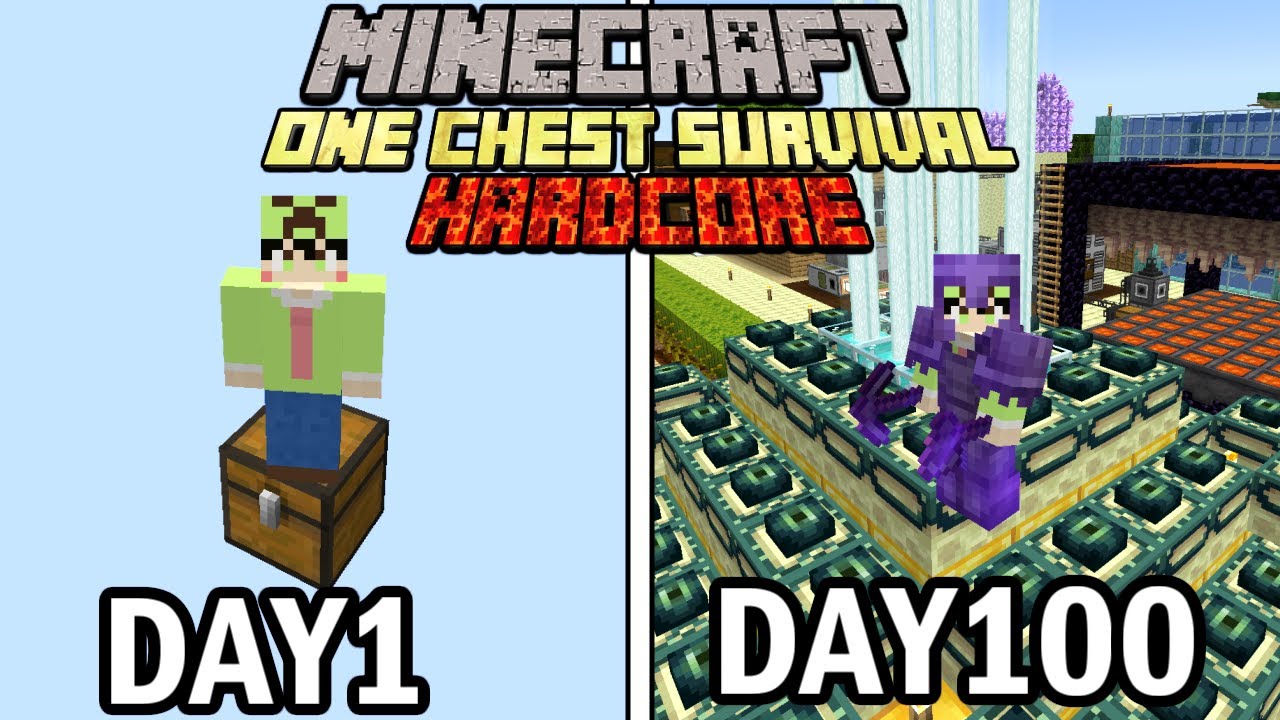 I Survived 100 Days on a Chest Island in Minecraft Hardcore - YouTube