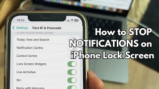 How to Stop Notifications on iPhone Lock Screen