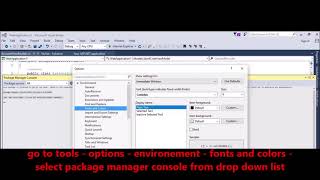 Visual Studio - Change font size in Package Manager Console