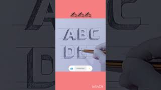 How to Draw 3D Block Letter E #3dart  #drawing