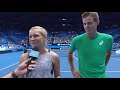 Maddison Inglis and Vasek Pospisil on-court interview (RR) | Mastercard Hopman Cup 2018