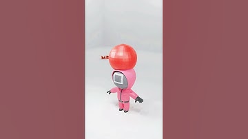 Simulation Squid Game Guard 🤫🤫 #squidgame #squidgame2  #satisfying #3danimation #cloth #simulation