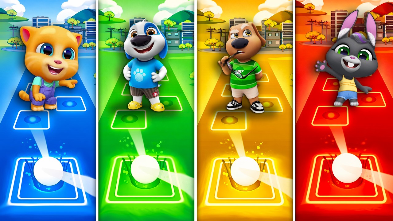 Talking Tom & Friends 🎶 Tiles Hop EDM Rush