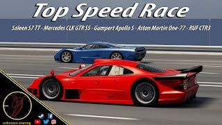 Top Speed Race CLK GTR SS, S7 TT, CTR3, One-77, Apollo S / Assetto Corsa (AC) screenshot 1