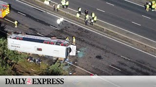 School bus M53 crash: One taken to hospital and nearly 50 ‘assessed’