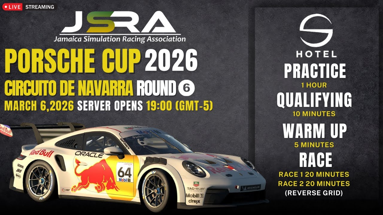 JSRA PORSCHE CUP ROUND 6 | CIRCUITO DE NAVARRA | SPONSORED BY SHOTELS JAMAICA