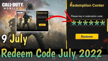 July Redeem Code Codm 2022 | New Redeem Code Codm | Today Redeem Code Codm