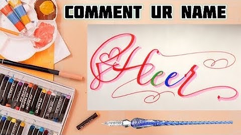 Heer Name Signature Calligraphy Status | How to Draw, Cursive Calligraphy with Cut Marker