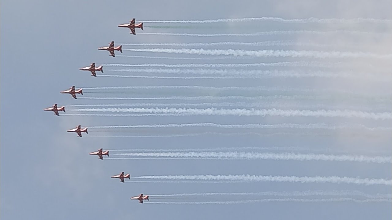 Wings India 2026 Airshow by Surya Kiran Aerobatic Team, at Begumpet airport, Hyderabad.