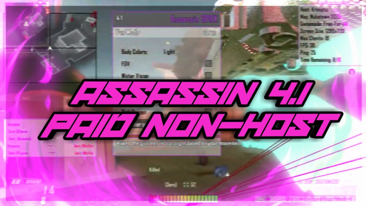 [Bo2/1.19] Assassin 4.1 Non-Host SPRX Mod Menu + Download