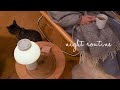 【night routine】３人家族平日のナイトルーティン｜ 家、猫、暮らし