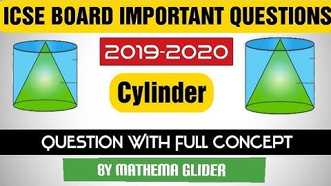 Mensuration important question for ICSE board2021/volume of cylinder/ICSE board math class 10