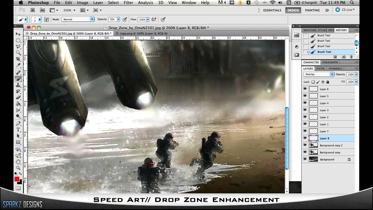 Speed Art // Drop Zone | Sparkz Designs