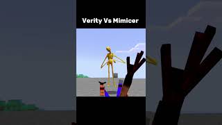 VERITY vs MIMICER☠️😱 #minecraft #shorts #verity #stalker #fyp