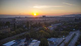 Sunrise from Slatina, Sofia, Bulgaria - Timelapse