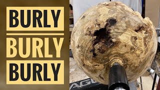 Woodturning: Oak Burl &amp; Resin - The Chocolate GRAND Canyon Bowl