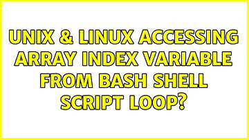Unix & Linux: Accessing array index variable from bash shell script loop? (3 Solutions!!)