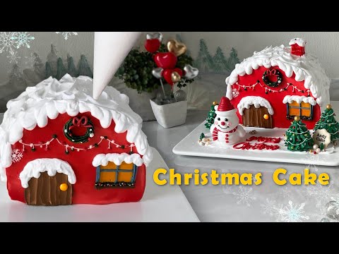 Christmas Cake Design Ideas Cake Decorating For Merry Christmas Half Cake Tutorial