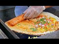 New york street food  indian masala dosa and young coconut water