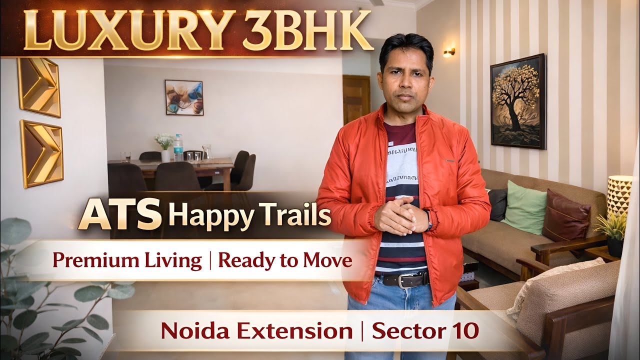 3Bhk + Servant For Sale In Noida Extension | ATS Happy Trails | 1385 Sqft Luxury Flat | Real Estate