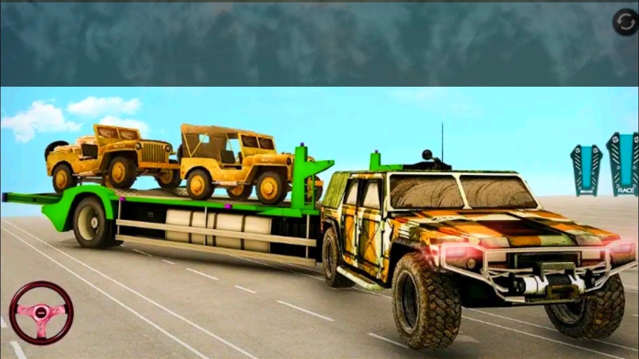 New US Army Car Transport Truck Real Parking Game Android Game NHK 