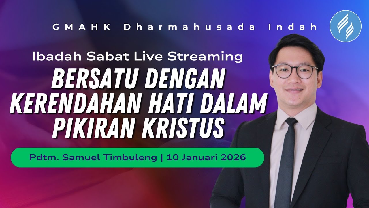 🔴[LIVE] IBADAH SABAT | Bersatu Dengan Kerendahan Hati Dalam Pikiran Kristus | Pdtm. Samuel Timbuleng
