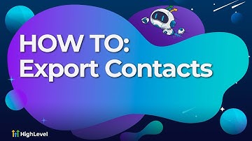 How To Export Contacts